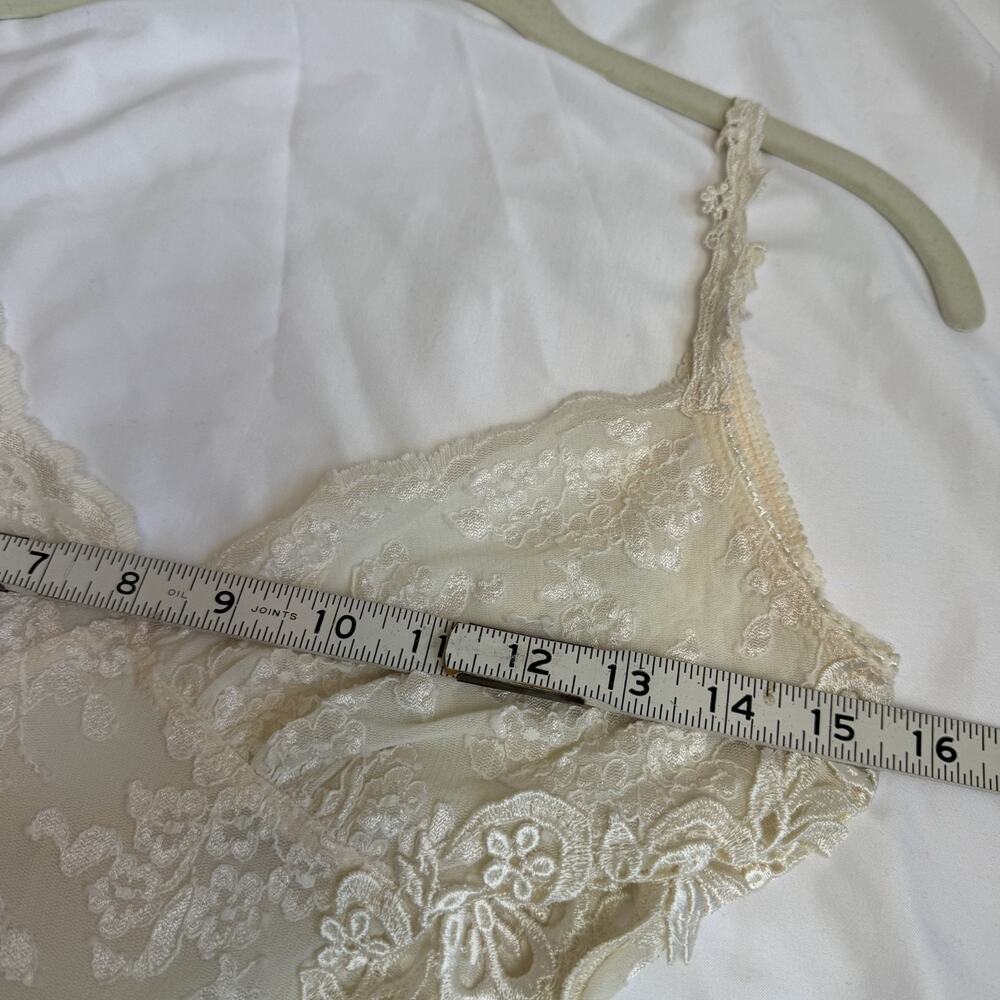 Y2K Claire Pettibone Coquette Chemise Slip Dress Babydoll Ivory Cream Lace - Picture 10 of 12